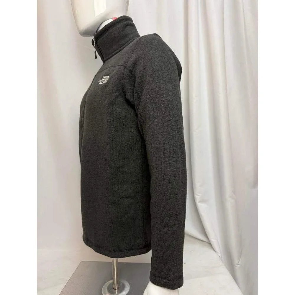 The North Face Mens Gordon Lyons 1/4 Zip Fleece Pullover TNF Black Heather S NWT
